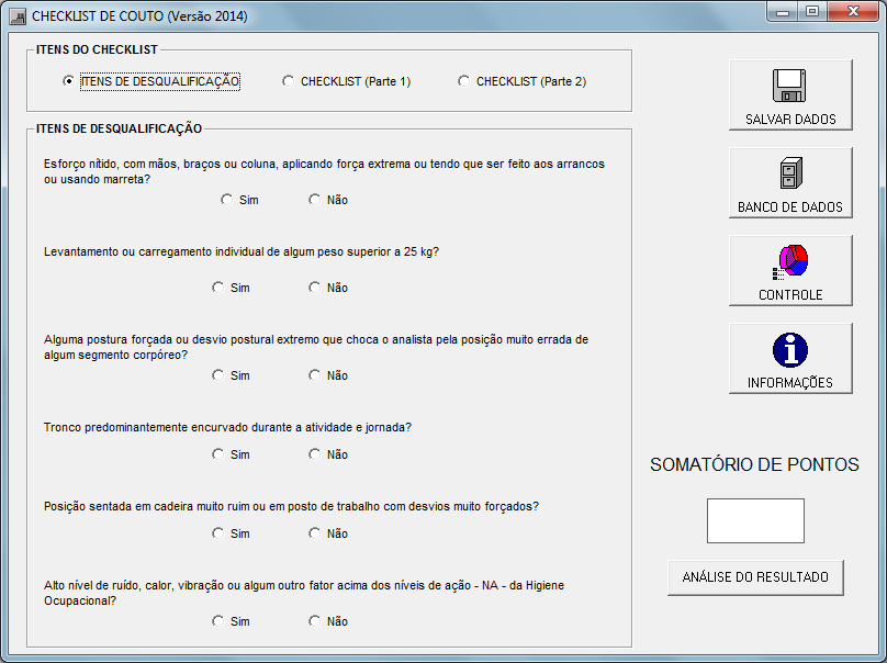 Check list de Couto